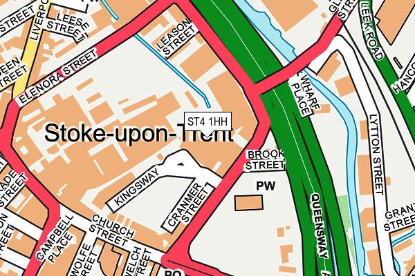 ST4 1HH map - OS OpenMap – Local (Ordnance Survey)