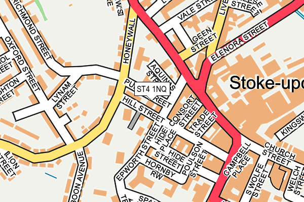 ST4 1NQ map - OS OpenMap – Local (Ordnance Survey)
