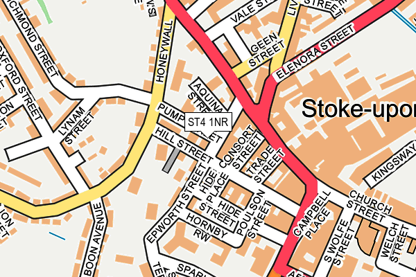ST4 1NR map - OS OpenMap – Local (Ordnance Survey)