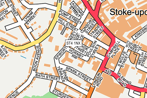 ST4 1NX map - OS OpenMap – Local (Ordnance Survey)