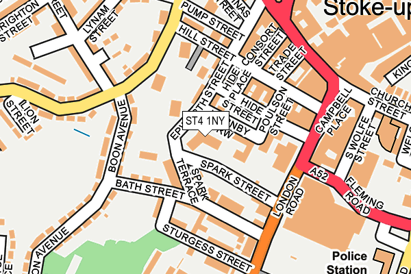 ST4 1NY map - OS OpenMap – Local (Ordnance Survey)
