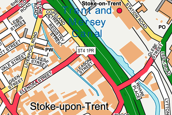 ST4 1PR map - OS OpenMap – Local (Ordnance Survey)