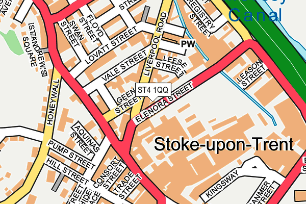 ST4 1QQ map - OS OpenMap – Local (Ordnance Survey)