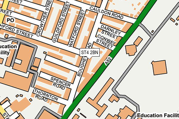 ST4 2BN map - OS OpenMap – Local (Ordnance Survey)