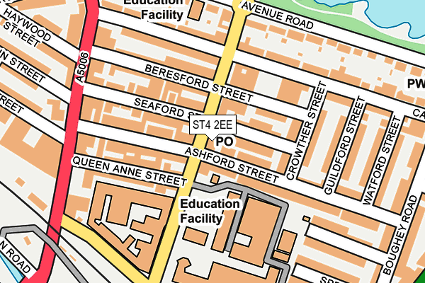 ST4 2EE map - OS OpenMap – Local (Ordnance Survey)