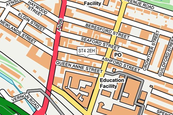ST4 2EH map - OS OpenMap – Local (Ordnance Survey)