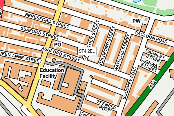 ST4 2EL map - OS OpenMap – Local (Ordnance Survey)