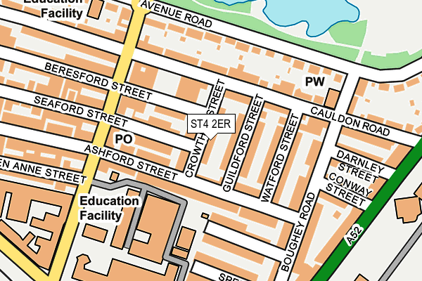 ST4 2ER map - OS OpenMap – Local (Ordnance Survey)