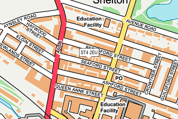 ST4 2EU map - OS OpenMap – Local (Ordnance Survey)