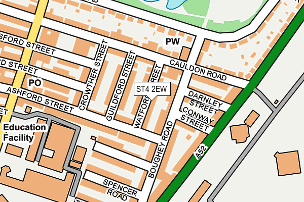 ST4 2EW map - OS OpenMap – Local (Ordnance Survey)