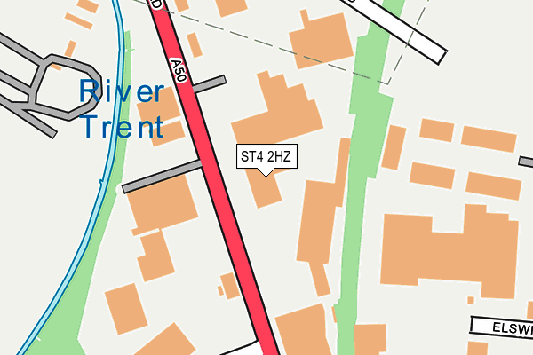 ST4 2HZ map - OS OpenMap – Local (Ordnance Survey)