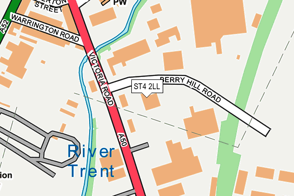 ST4 2LL map - OS OpenMap – Local (Ordnance Survey)