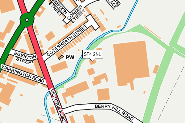 ST4 2NL map - OS OpenMap – Local (Ordnance Survey)