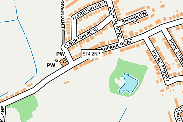 ST4 2NP map - OS OpenMap – Local (Ordnance Survey)