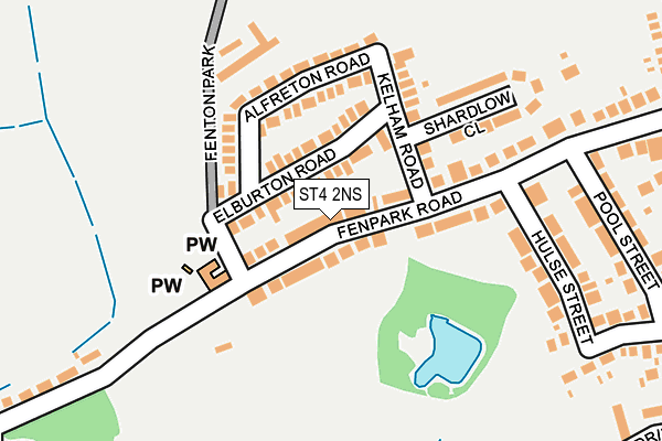 ST4 2NS map - OS OpenMap – Local (Ordnance Survey)
