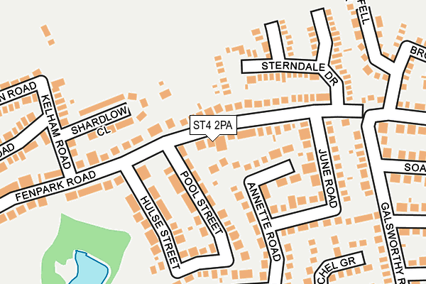 ST4 2PA map - OS OpenMap – Local (Ordnance Survey)