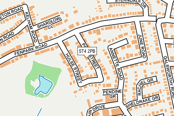 ST4 2PB map - OS OpenMap – Local (Ordnance Survey)