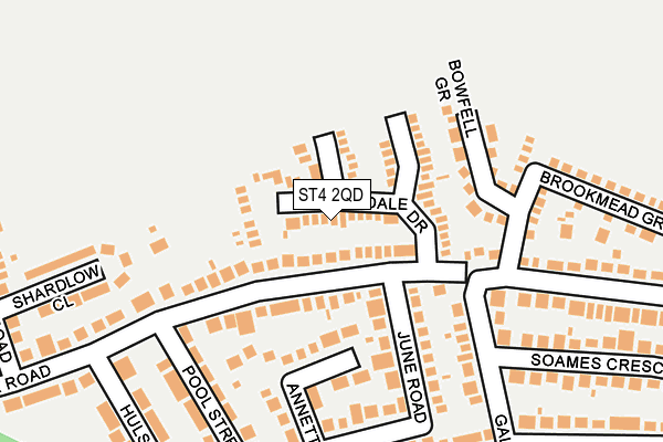 ST4 2QD map - OS OpenMap – Local (Ordnance Survey)
