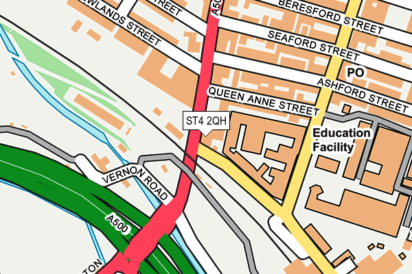 ST4 2QH map - OS OpenMap – Local (Ordnance Survey)