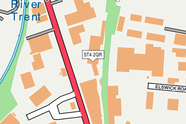 ST4 2QR map - OS OpenMap – Local (Ordnance Survey)