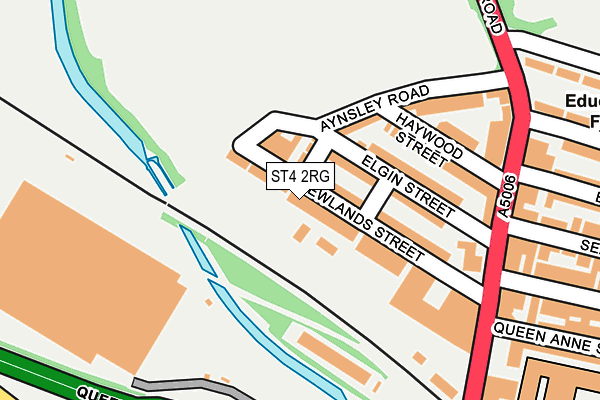 ST4 2RG map - OS OpenMap – Local (Ordnance Survey)