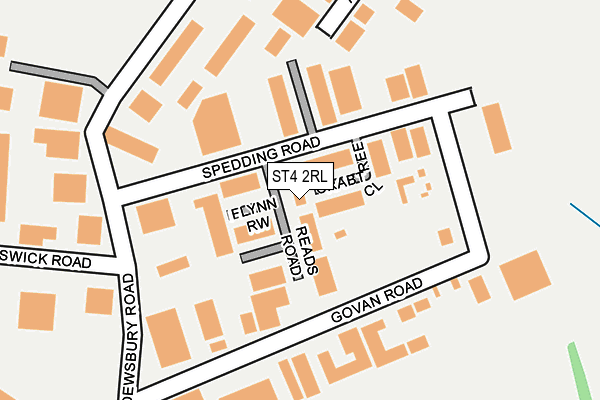 ST4 2RL map - OS OpenMap – Local (Ordnance Survey)