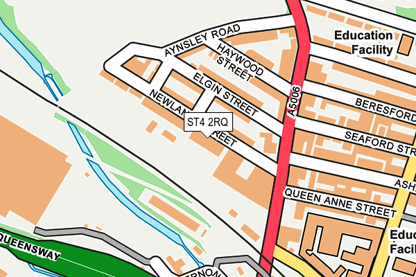 ST4 2RQ map - OS OpenMap – Local (Ordnance Survey)