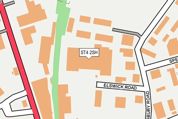 ST4 2SH map - OS OpenMap – Local (Ordnance Survey)