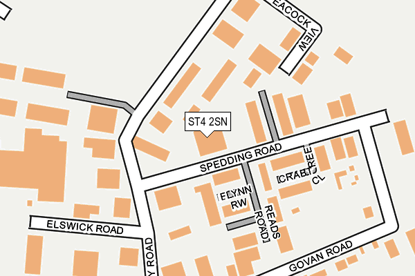 ST4 2SN map - OS OpenMap – Local (Ordnance Survey)