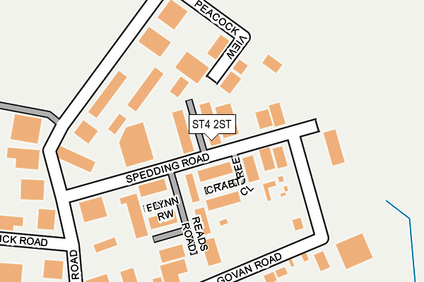ST4 2ST map - OS OpenMap – Local (Ordnance Survey)