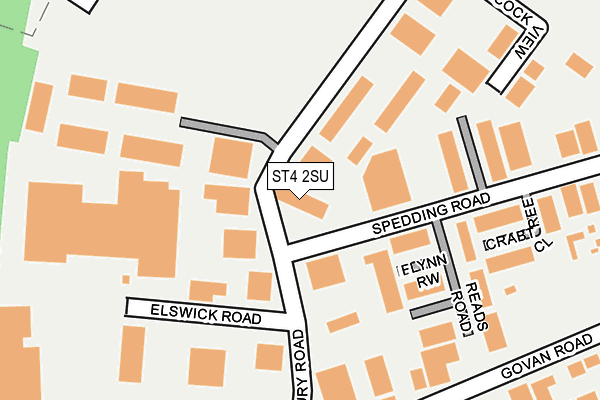 ST4 2SU map - OS OpenMap – Local (Ordnance Survey)