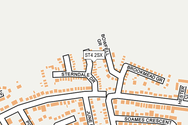ST4 2SX map - OS OpenMap – Local (Ordnance Survey)
