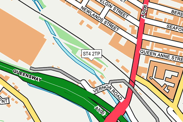 ST4 2TP map - OS OpenMap – Local (Ordnance Survey)
