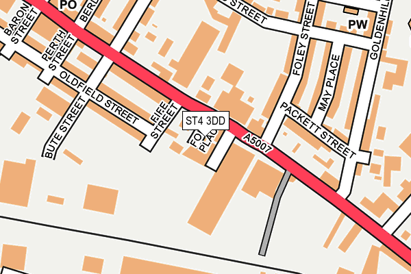 ST4 3DD map - OS OpenMap – Local (Ordnance Survey)