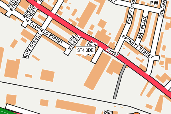 ST4 3DE map - OS OpenMap – Local (Ordnance Survey)