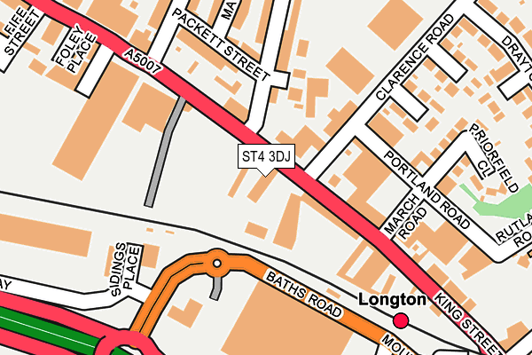 ST4 3DJ map - OS OpenMap – Local (Ordnance Survey)