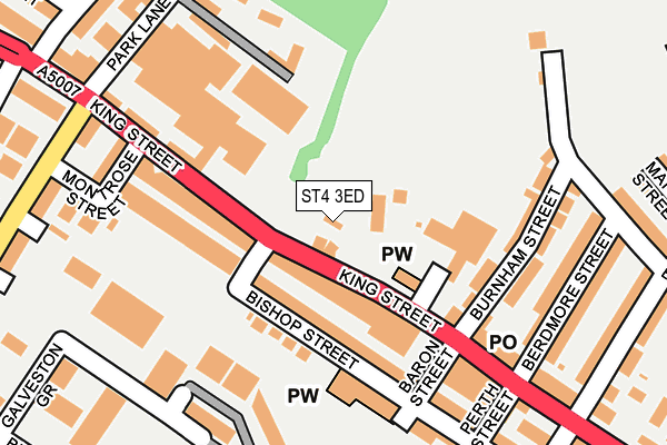 ST4 3ED map - OS OpenMap – Local (Ordnance Survey)