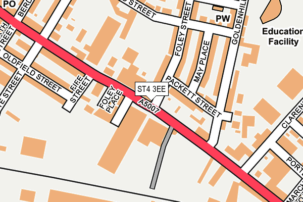 ST4 3EE map - OS OpenMap – Local (Ordnance Survey)