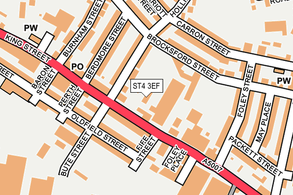 ST4 3EF map - OS OpenMap – Local (Ordnance Survey)