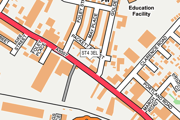 ST4 3EL map - OS OpenMap – Local (Ordnance Survey)