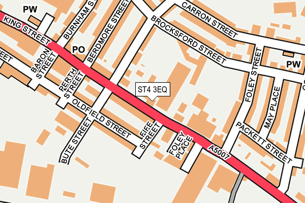 ST4 3EQ map - OS OpenMap – Local (Ordnance Survey)
