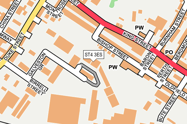 ST4 3ES map - OS OpenMap – Local (Ordnance Survey)