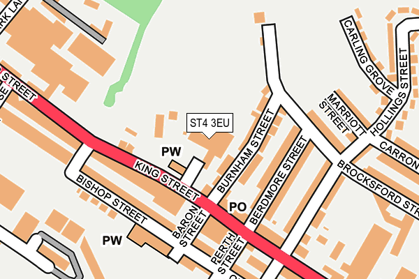 ST4 3EU map - OS OpenMap – Local (Ordnance Survey)