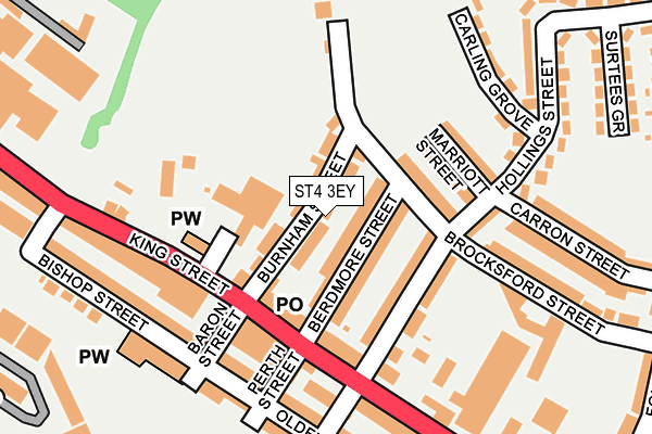 ST4 3EY map - OS OpenMap – Local (Ordnance Survey)