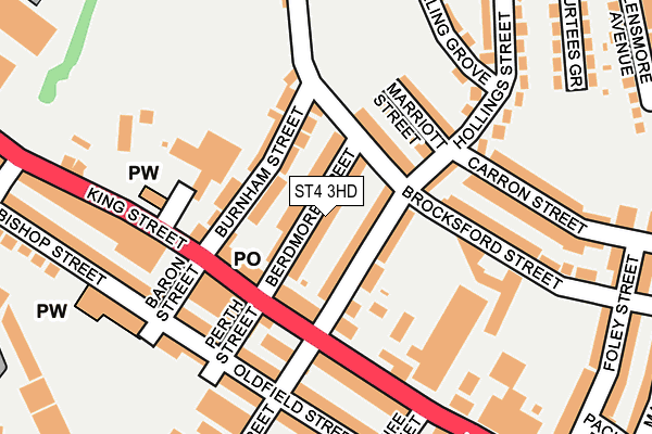 ST4 3HD map - OS OpenMap – Local (Ordnance Survey)