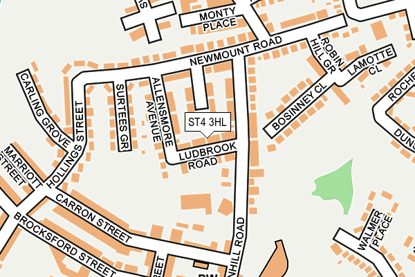 ST4 3HL map - OS OpenMap – Local (Ordnance Survey)