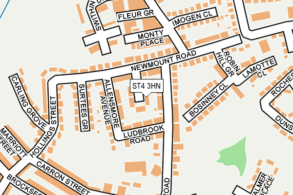 ST4 3HN map - OS OpenMap – Local (Ordnance Survey)