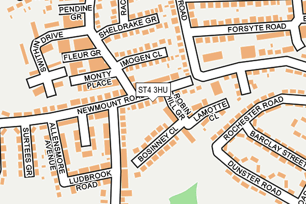ST4 3HU map - OS OpenMap – Local (Ordnance Survey)