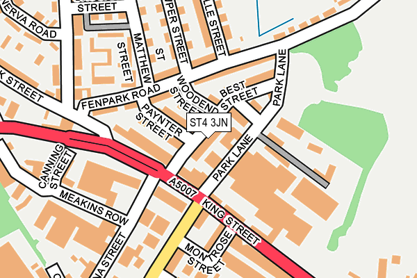 ST4 3JN map - OS OpenMap – Local (Ordnance Survey)