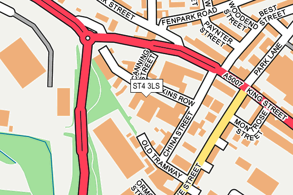 ST4 3LS map - OS OpenMap – Local (Ordnance Survey)